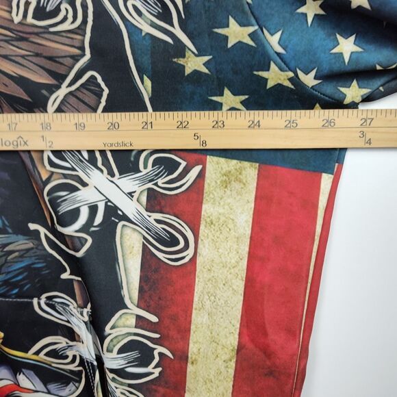 One Nation Under God Jesus Hoodie Men's XL Graphic Print America Eagle Patriotic - Picture 4 of 10